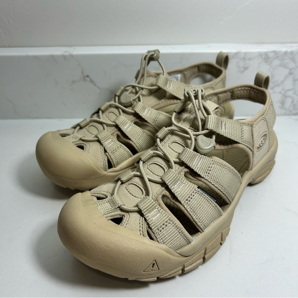 Keen Women's Newport H2 Rubber Slip-On Open Toe Bumper Comfort Sandal Beige New